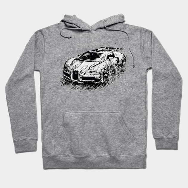 Bugatti Veyron Hoodie by Vehicles-Art